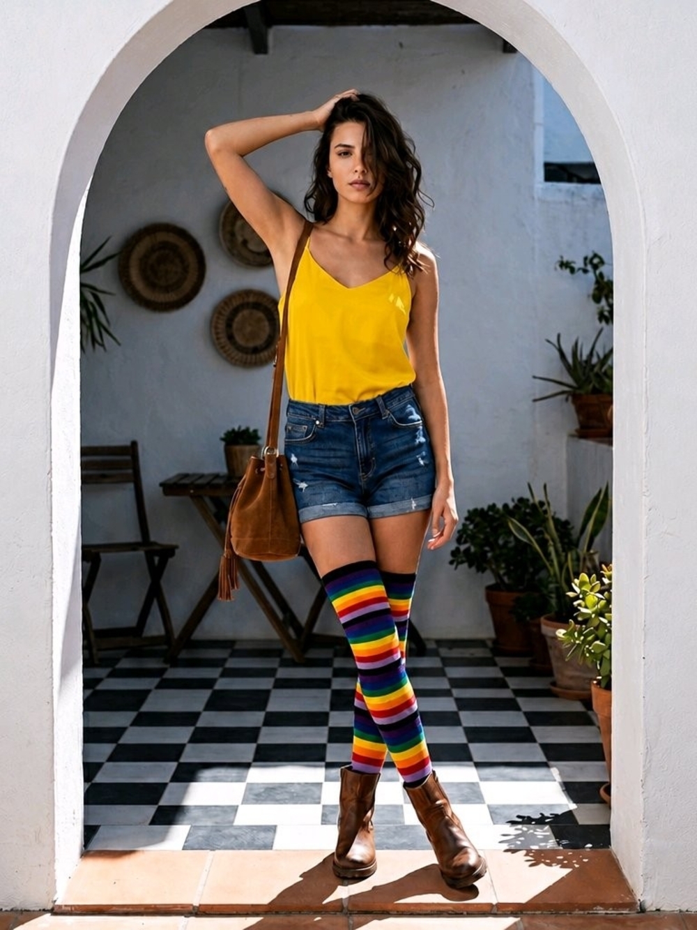 NEW! 🌈 🧦 PRIDE & SOLIDARITY Rainbow Striped HIGH SOCKS CUTE BOLD UNISEX FUN OS - Picture 12 of 12
